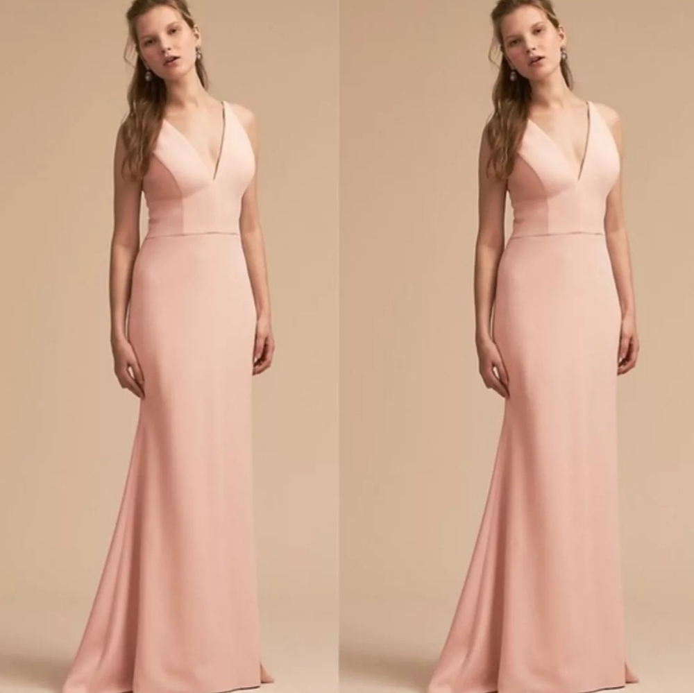 BHLDN Jones V-Neck Jones Dress in Blush - Size US 6
